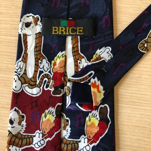 Calvin & Hobbs Dancing 100% Silk Red & Blue Tie - Picture 4 of 6